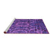 Sideview of Machine Washable Abstract Purple Modern Area Rugs, wshabs5334pur