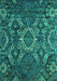 Machine Washable Abstract Turquoise Modern Area Rugs, wshabs5334turq