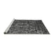 Sideview of Machine Washable Abstract Gray Modern Rug, wshabs5334gry