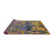 Sideview of Abstract Copper Green Modern Rug, abs5335