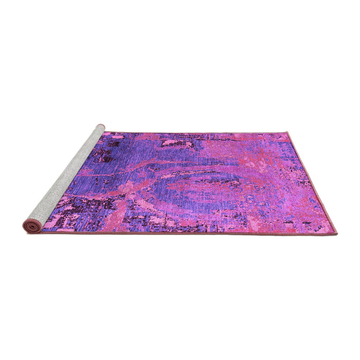 Sideview of Machine Washable Abstract Purple Modern Area Rugs, wshabs5335pur