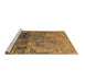 Sideview of Machine Washable Abstract Brown Modern Rug, wshabs5335brn