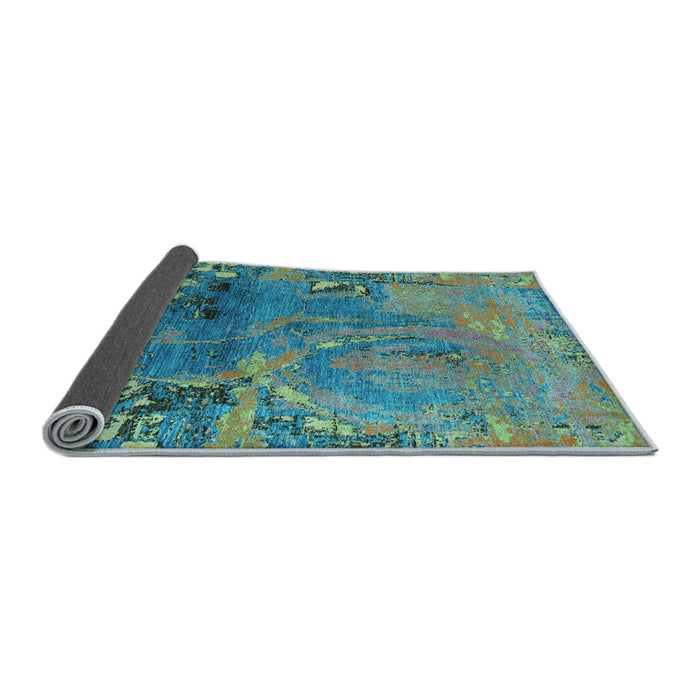 Sideview of Abstract Light Blue Modern Rug, abs5335lblu