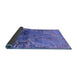 Sideview of Abstract Blue Modern Rug, abs5335blu