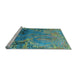 Sideview of Machine Washable Abstract Light Blue Modern Rug, wshabs5335lblu