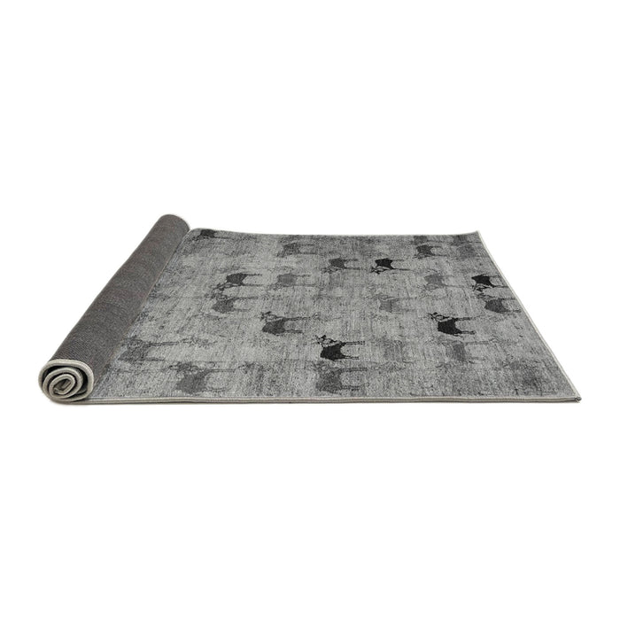 Sideview of Abstract Gray Modern Rug, abs5336gry