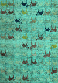 Abstract Turquoise Modern Rug, abs5336turq