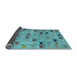 Sideview of Abstract Light Blue Modern Rug, abs5336lblu