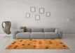 Machine Washable Abstract Orange Modern Area Rugs in a Living Room, wshabs5336org