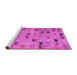 Sideview of Machine Washable Abstract Pink Modern Rug, wshabs5336pnk