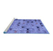 Sideview of Machine Washable Abstract Blue Modern Rug, wshabs5336blu