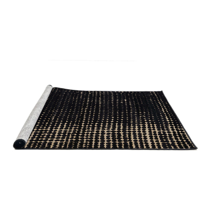 Sideview of Machine Washable Abstract Coffee Brown Rug, wshabs5337