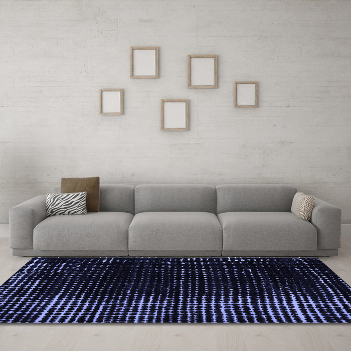 Machine Washable Abstract Blue Modern Rug in a Living Room, wshabs5337blu