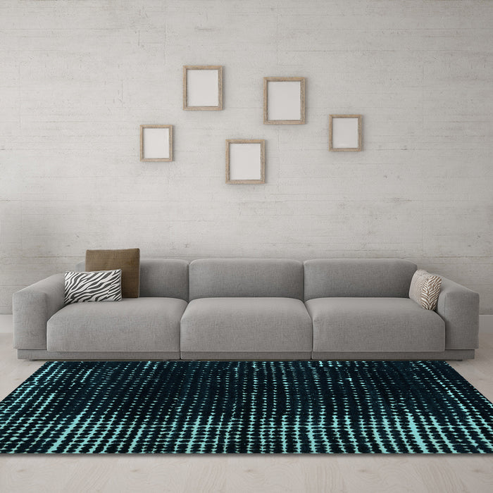 Machine Washable Abstract Light Blue Modern Rug in a Living Room, wshabs5337lblu