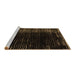 Sideview of Machine Washable Abstract Brown Modern Rug, wshabs5337brn