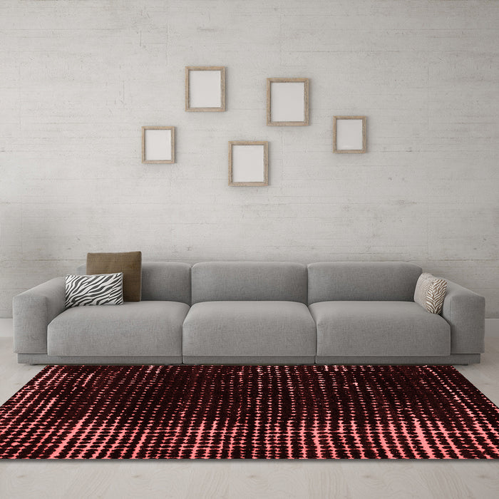 Modern Red Washable Rugs