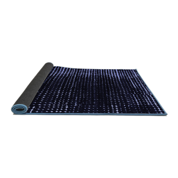 Sideview of Abstract Blue Modern Rug, abs5337blu
