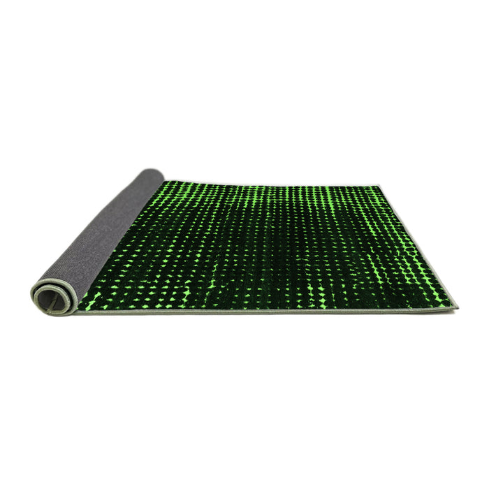 Sideview of Abstract Green Modern Rug, abs5337grn