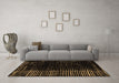 Machine Washable Abstract Brown Modern Rug in a Living Room,, wshabs5337brn