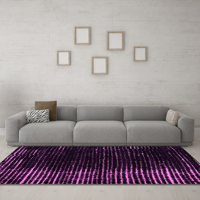 Machine Washable Abstract Pink Modern Rug in a Living Room, wshabs5337pnk