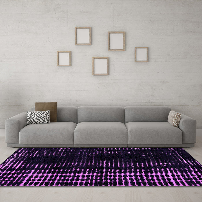 Machine Washable Abstract Purple Modern Area Rugs in a Living Room, wshabs5337pur