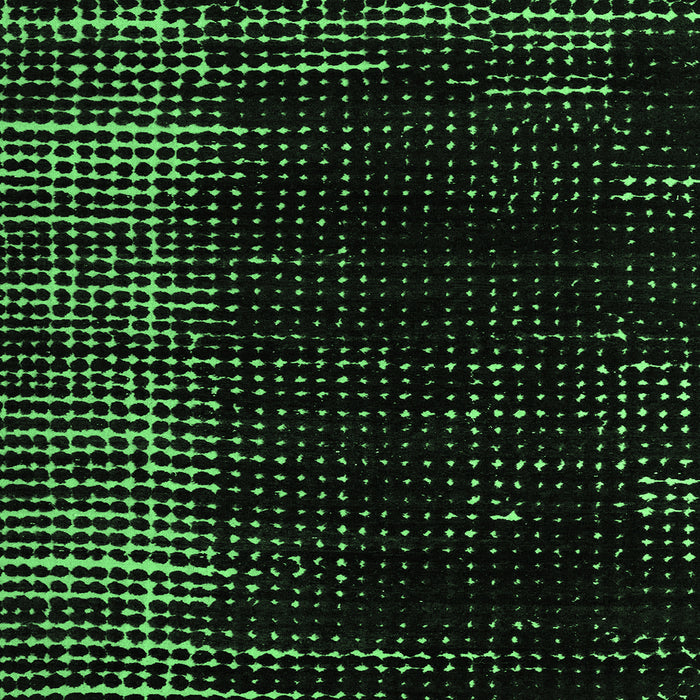 Square Abstract Emerald Green Modern Rug, abs5337emgrn