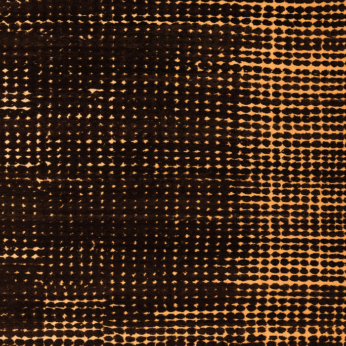 Square Machine Washable Abstract Orange Modern Area Rugs, wshabs5337org