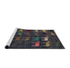 Sideview of Machine Washable Abstract Sandstone Brown Rug, wshabs5338