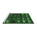 Sideview of Machine Washable Abstract Emerald Green Modern Area Rugs, wshabs5338emgrn