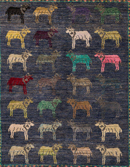 Abstract Sandstone Brown Modern Rug, abs5338