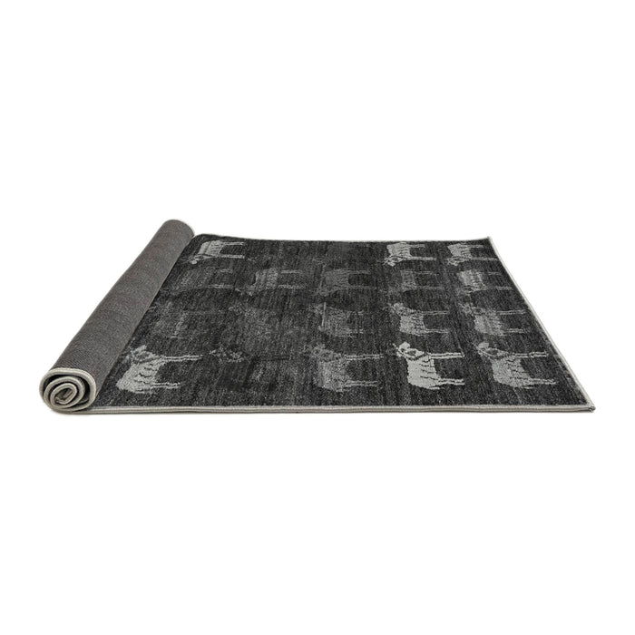 Sideview of Abstract Gray Modern Rug, abs5338gry