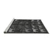 Sideview of Machine Washable Abstract Gray Modern Rug, wshabs5338gry