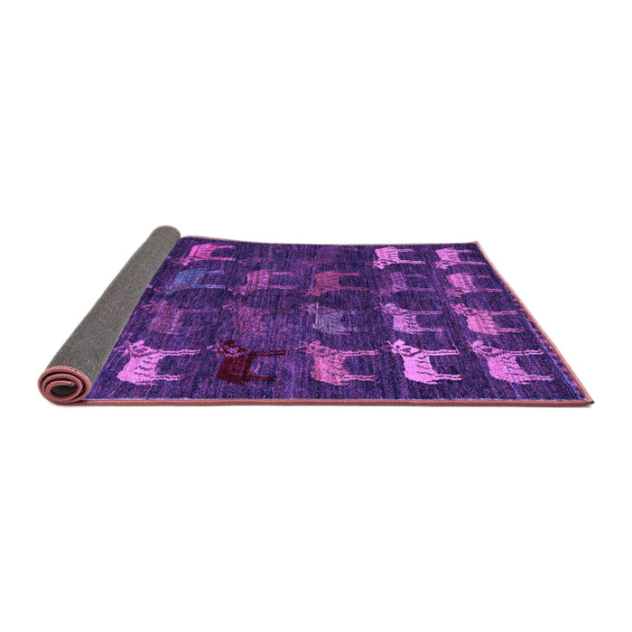 Sideview of Abstract Purple Modern Rug, abs5338pur