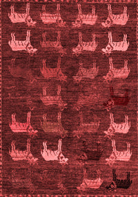 Abstract Red Modern Rug, abs5338red