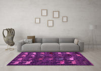 Machine Washable Abstract Pink Modern Rug, wshabs5338pnk