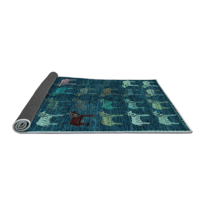 Sideview of Abstract Light Blue Modern Rug, abs5338lblu