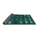 Sideview of Abstract Turquoise Modern Rug, abs5338turq