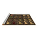 Sideview of Machine Washable Abstract Brown Modern Rug, wshabs5338brn