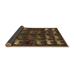 Sideview of Abstract Brown Modern Rug, abs5338brn