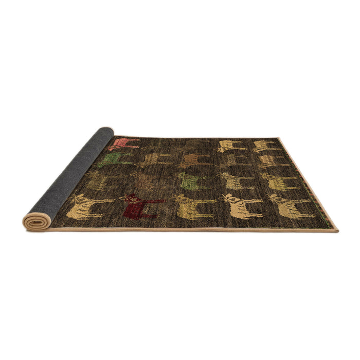 Sideview of Abstract Brown Modern Rug, abs5338brn