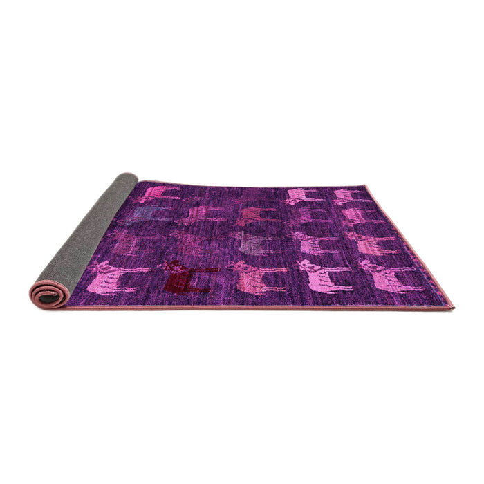 Sideview of Abstract Pink Modern Rug, abs5338pnk