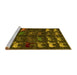 Sideview of Machine Washable Abstract Yellow Modern Rug, wshabs5338yw