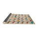 Sideview of Abstract Dark Almond Brown Modern Rug, abs5339