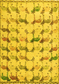 Abstract Yellow Modern Rug, abs5339yw