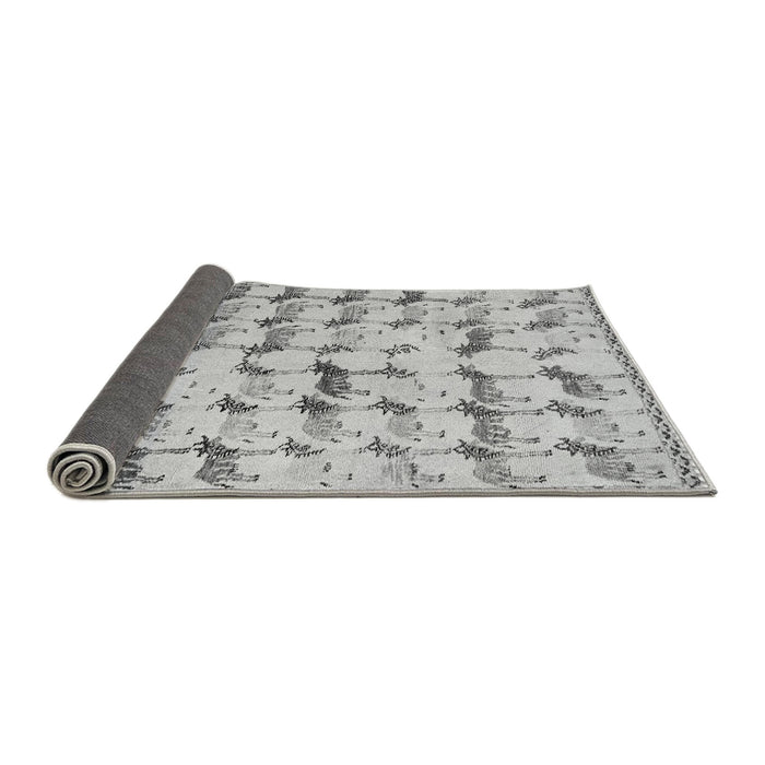 Sideview of Abstract Gray Modern Rug, abs5339gry