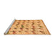 Sideview of Machine Washable Abstract Orange Modern Area Rugs, wshabs5339org