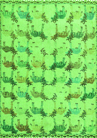 Abstract Green Modern Rug, abs5339grn