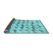 Sideview of Abstract Light Blue Modern Rug, abs5339lblu