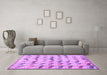 Machine Washable Abstract Purple Modern Area Rugs in a Living Room, wshabs5339pur