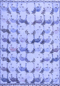 Abstract Blue Modern Rug, abs5339blu